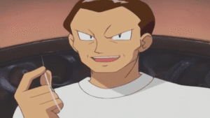 Video: Giovanni, the Gym Leader of Viridian City, showcases a never-before-seen armored Pokémon in a battle against Gary in this official clip from Pokémon Adventures in the Orange Islands.